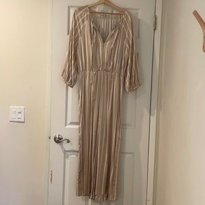 MADEWELL romper / jumpsuit gold white stripes